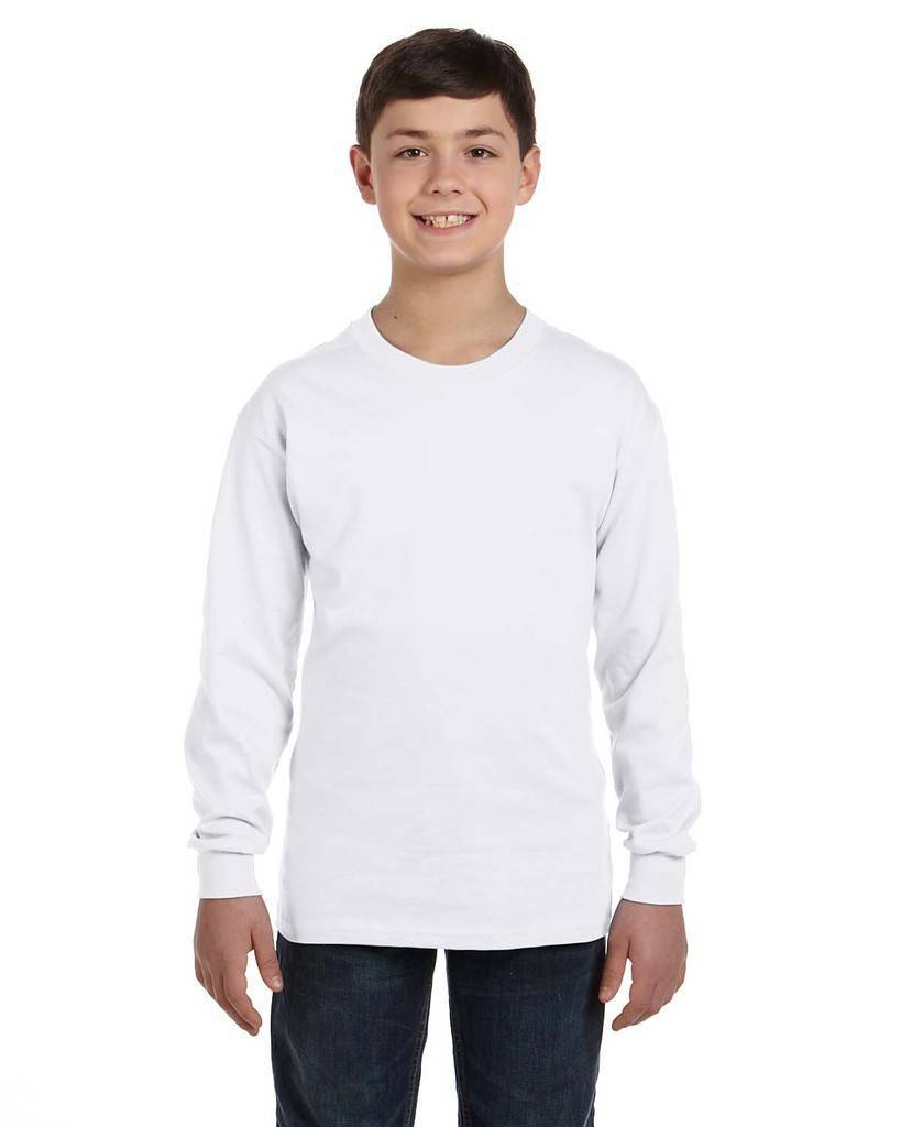 Youth Gildan Long Sleeve T-Shirt Custom Printed (Four Sided Print)